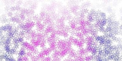 hellviolette, rosa Vektor abstrakte Textur mit Blättern.