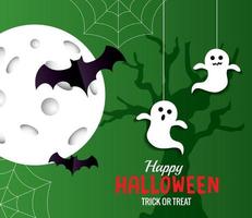 halloween spöken tecknade serier hängande vektor design