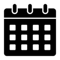 Kalendervektor modernes Symbol, Bürobedarf vektor