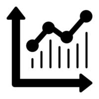 växande Graf vektor ikon isolerat på vit bakgrund