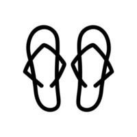 Symbolvektor für Flip-Flops. isolierte kontursymbolillustration vektor