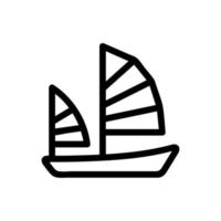 Symbolvektor für Schiffssegel. isolierte kontursymbolillustration vektor