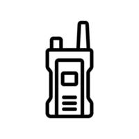 kompakt stötsäker walkie talkie ikon vektor översikt illustration