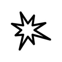 stjärna lysande glitter ikon vektor. isolerat kontur symbol illustration vektor