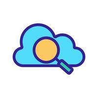 Cloud-Icon-Vektor suchen. isolierte kontursymbolillustration vektor