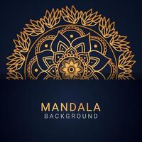 Luxus-Mandala golden mit schwarzem Hintergrund elegantes DesignLuxus-Mandala golden mit schwarzem Hintergrund elegantes Design vektor