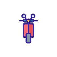 Motorrad-Icon-Vektor. isolierte kontursymbolillustration vektor