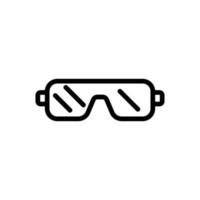 säkerhet glasögon för ögon ikon vektor översikt illustration
