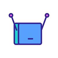 set-top-box hdtv symbol vektor umriss illustration