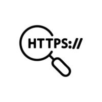 Vektor des https-Protokolls. isolierte kontursymbolillustration