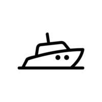 yacht ikon vektor. isolerade kontur symbol illustration vektor