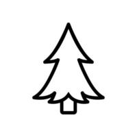 vintergröna julgran ikon vektor. isolerade kontur symbol illustration vektor