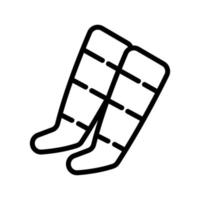 Anti-Cellulite-Socken Symbol Vektor Umriss Illustration