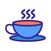 Tasse Kaffee Symbolvektor. isolierte kontursymbolillustration vektor