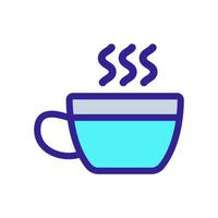 Tasse Kaffee Symbolvektor. isolierte kontursymbolillustration vektor