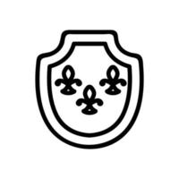 Wappen-Symbolvektor. isolierte kontursymbolillustration vektor