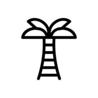 Palm-Icon-Vektor. isolierte kontursymbolillustration vektor