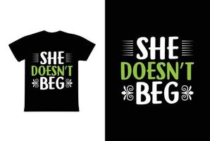 hon inte be. kvinnors dag 8 Mars t-shirt design mall vektor