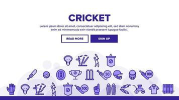 cricket landning rubrik vektor