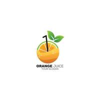 orange juice logotyp färgrik design för företag vektor