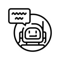 Chatbot-Roboterlinie Symbol-Vektor-Illustration vektor