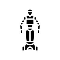 künstliche Roboter-Glyphen-Symbol-Vektor-Illustration vektor