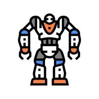 Cyborg-Roboter-Farbsymbol-Vektorillustration vektor