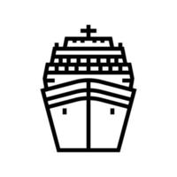 Kreuzfahrtschiff Ozean Transport Symbol Leitung Vektor Illustration