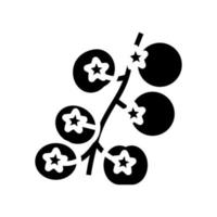 Kirschtomate-Glyphen-Symbol-Vektor-Illustration vektor