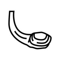 geoduck pazifische Muschellinie Symbol Vektor Illustration