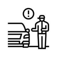 Verkehrsdelikt Linie Symbol Vektor Illustration