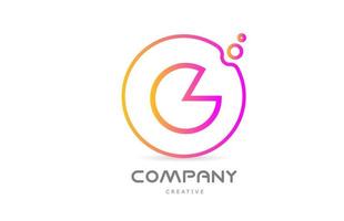 geometrisches g-Buchstaben-Alphabet-Logo-Symbol mit Kreis und Blasen. kreative Vorlage für Unternehmen und Unternehmen vektor