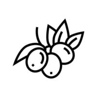 Olivenbeeren Symbol Leitung Vektor Illustration