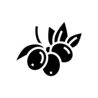 Olivenbeeren Glyphen-Symbol-Vektor-Illustration vektor