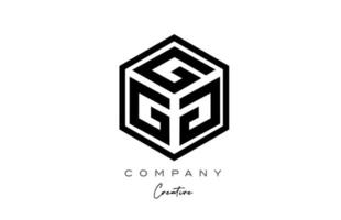 Drei-Buchstaben-Würfel g-Alphabet-Buchstaben-Logo-Icon-Design mit Polygon-Design. kreative Vorlage für Unternehmen und Unternehmen vektor