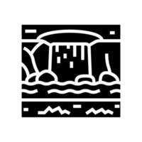 Wasserspiele Glyphen-Symbol-Vektor-Illustration vektor