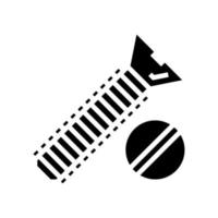 Flachkopfschraube Glyphe Symbol Vektor Illustration