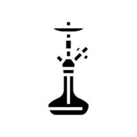 Wasserpfeife moderne Glyphen-Symbol-Vektor-Illustration vektor
