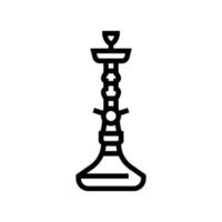 Türkische Wasserpfeife Symbol Leitung Vektor Illustration