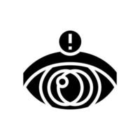 Vision Strich Glyphe Symbol Vektor Illustration