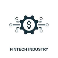 Symbol der Fintech-Branche. einfaches Linienelement Fintech-Industriesymbol für Vorlagen, Webdesign und Infografiken vektor