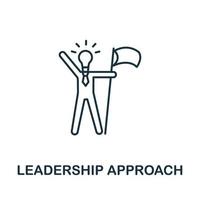 Leadership-Ansatz-Symbol aus der globalen Business-Sammlung. Symbol für einfachen Führungsansatz für Vorlagen, Webdesign und Infografiken vektor