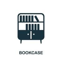 Bücherregal-Symbol. einfache Illustration aus der Möbelkollektion. kreatives Bücherregal-Symbol für Webdesign, Vorlagen, Infografiken vektor