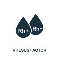 rhesus faktor ikon. enkel illustration från medicinsk Utrustning samling. kreativ rhesus faktor ikon för webb design, mallar, infographics och Mer vektor