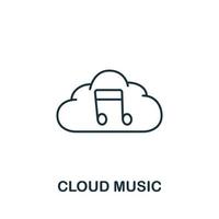 Cloud-Musiksymbol aus der Musiksammlung. einfaches Cloud-Musiksymbol für Vorlagen, Webdesign und Infografiken vektor