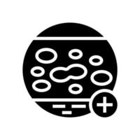 Glyph-Symbol-Vektorillustration der Klinik für Autoimmun-Hautkrankheiten vektor
