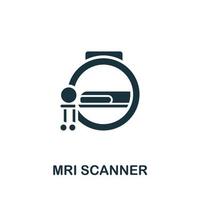 MRT-Scanner-Symbol. einfache Illustration aus der Sammlung medizinischer Geräte. kreatives mri-scanner-symbol für webdesign, vorlagen, infografiken und mehr vektor