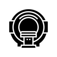 mri-radiologieausrüstung glyph symbol vektorillustration vektor