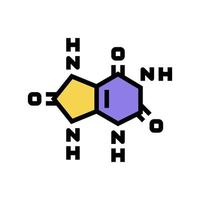 Harnsäure Ursache der Gicht Farbe Symbol Vektor Illustration