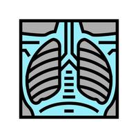 Lungenröntgenfarbsymbol-Vektorillustration vektor
